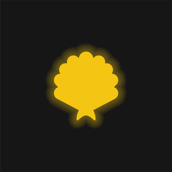 Big Shell yellow glowing neon icon