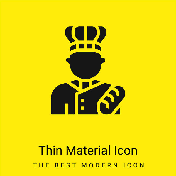 Baker minimal bright yellow material icon