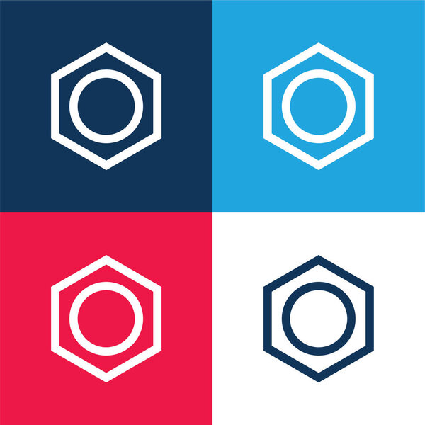 Минимальный набор значков синего и красного цветов