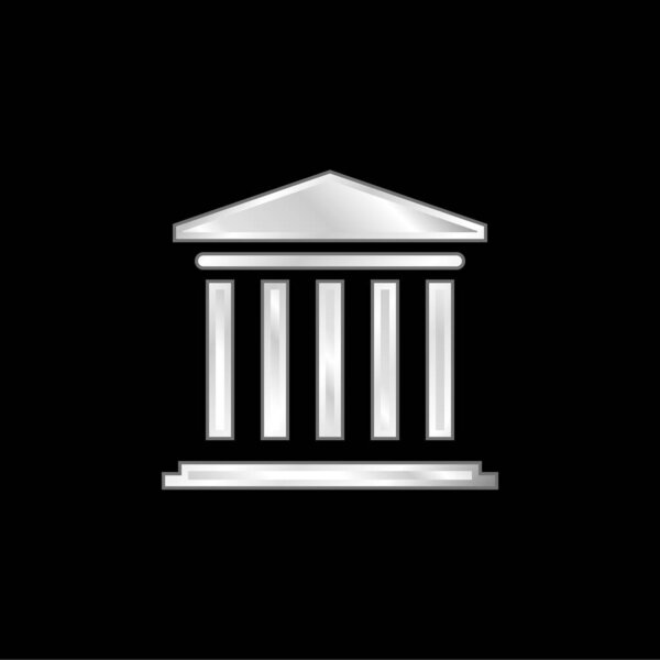 Серебристый металлический значок банка