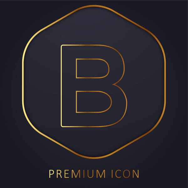 Bold golden line premium logo or icon