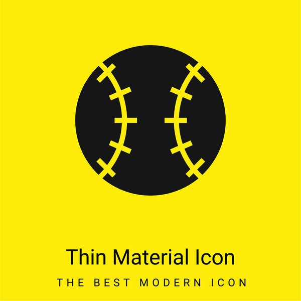 Baseball Ball minimal bright yellow material icon