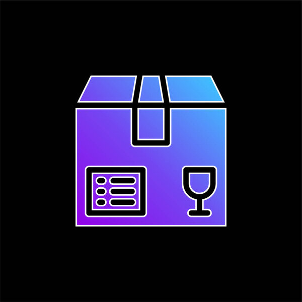 Box blue gradient vector icon