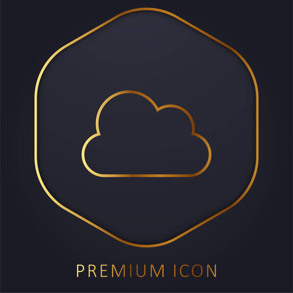 Большая золотая линия премиум-логотип или значок