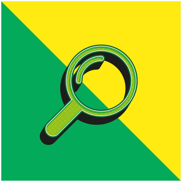 Аэропорт Поиск Зеленый и желтый современный 3D логотип векторной иконки