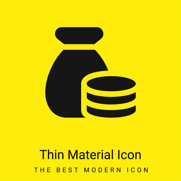 Мешок с минимальным ярко-желтым материалом