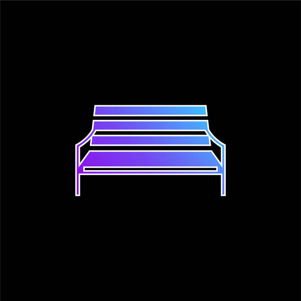 Bench blue gradient vector icon