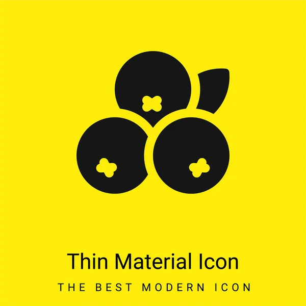 Acai Mínimo Icono Material Amarillo Brillante — Vector de stock
