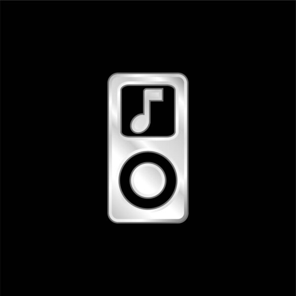 Apple iPod с музыкальной нотой и серебряным металлическим значком