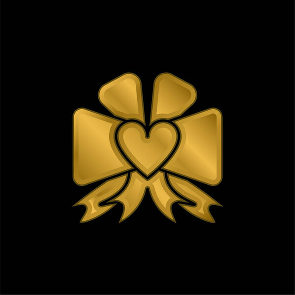 Покрытый золотом металлический значок или вектор логотипа