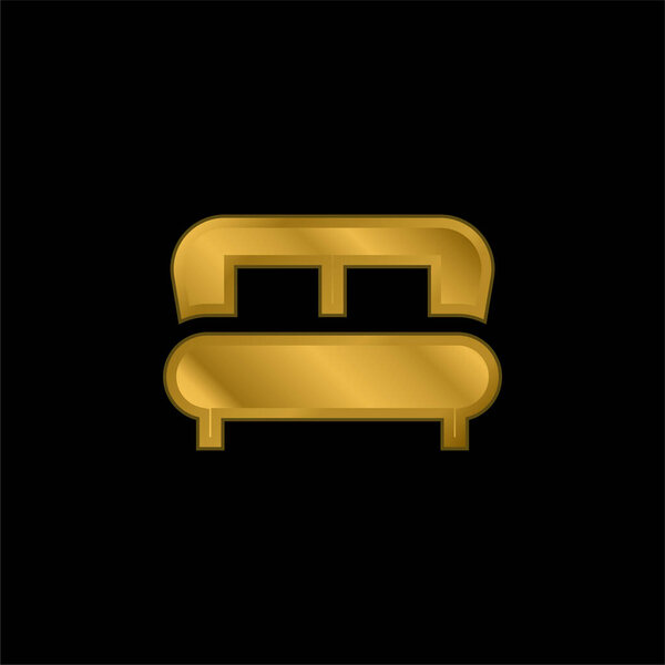 Позолоченная металлическая икона или вектор логотипа