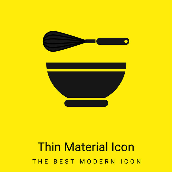 Bowl minimal bright yellow material icon