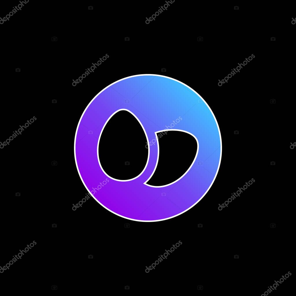 Allergens Eggs blue gradient vector icon