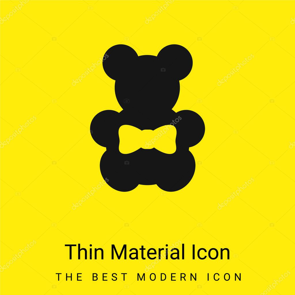 Bear minimal bright yellow material icon