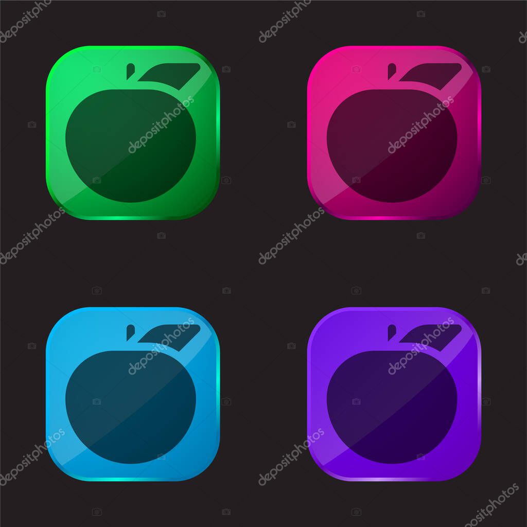 Apple four color glass button icon