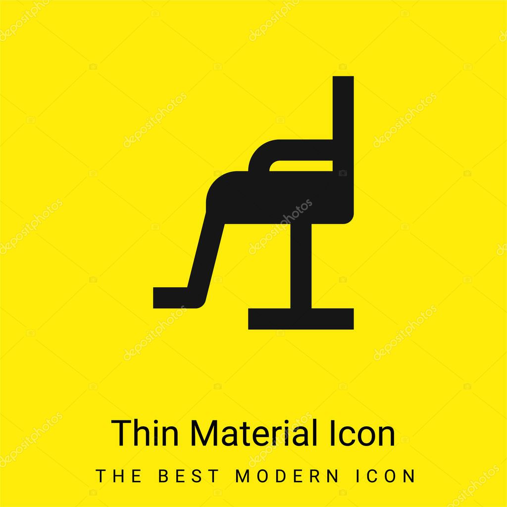 Barber Chair minimal bright yellow material icon