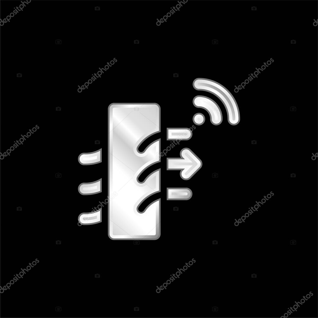 Air Purifier silver plated metallic icon