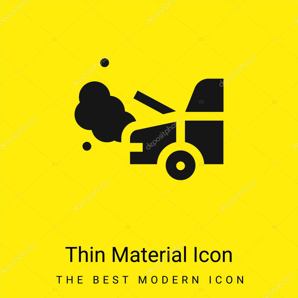 Bonnet minimal bright yellow material icon