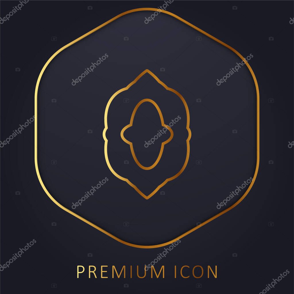 Arabic Design golden line premium logo or icon