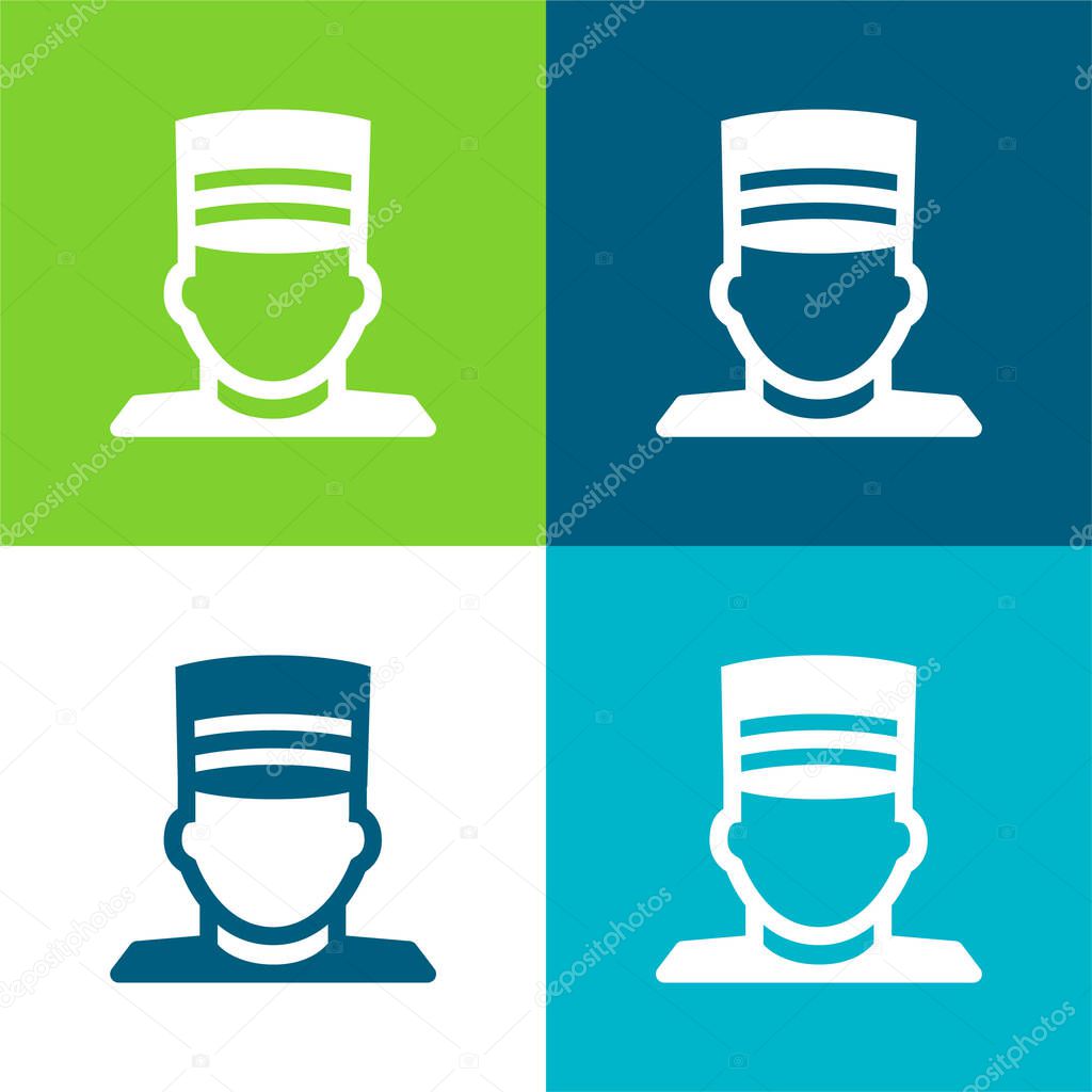 Bellboy Flat four color minimal icon set