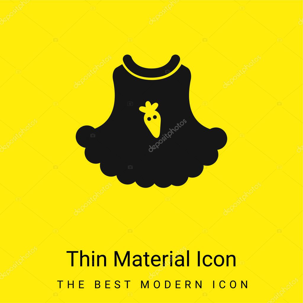Baby Dress With A Strawberry Cartoon Illustration minimal bright yellow material icon