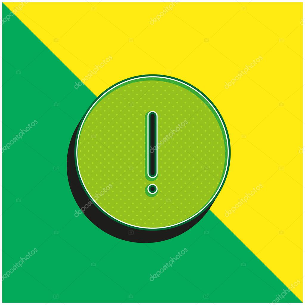Advise Green and yellow modern 3d vector icon logo