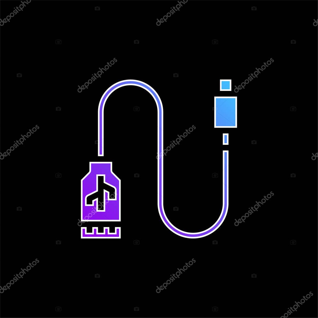 Adapter blue gradient vector icon