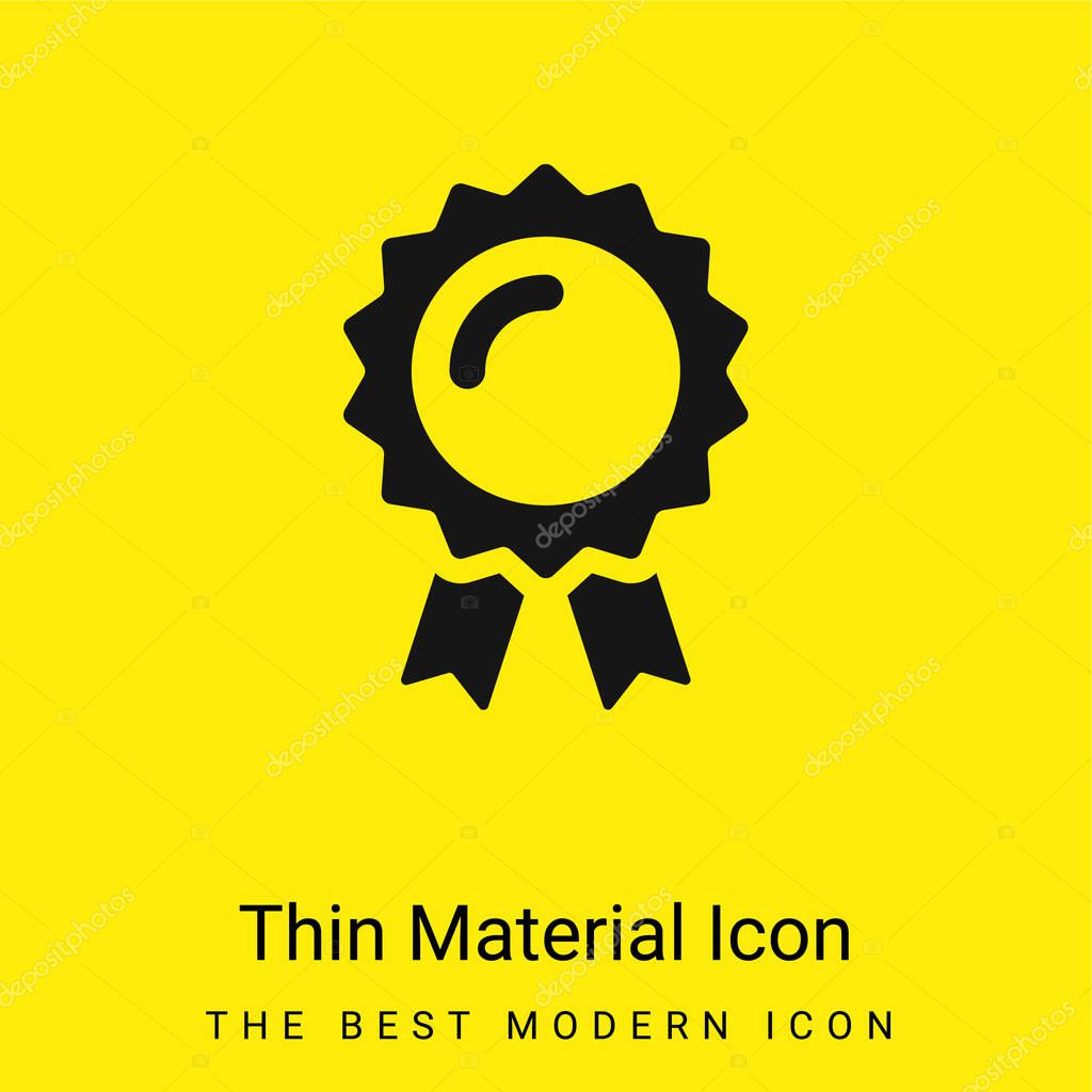 Badge minimal bright yellow material icon