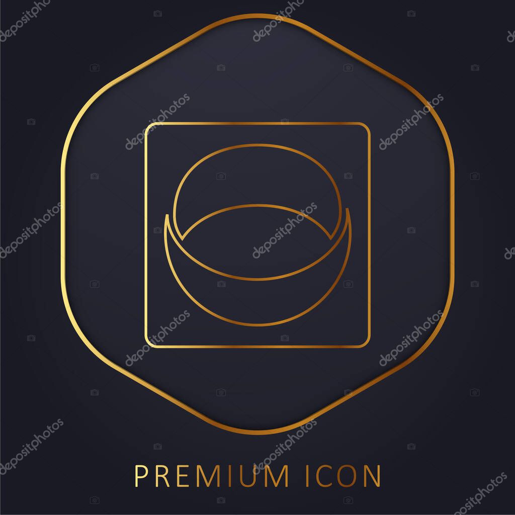 Ashley Madison Social Logo golden line premium logo or icon