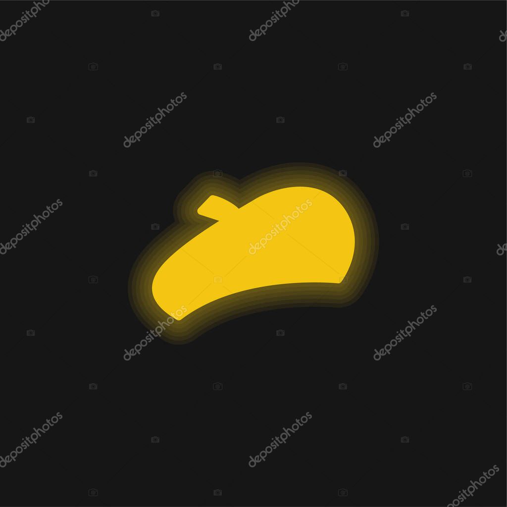 Barrett yellow glowing neon icon