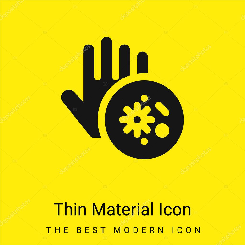 Bacteria minimal bright yellow material icon