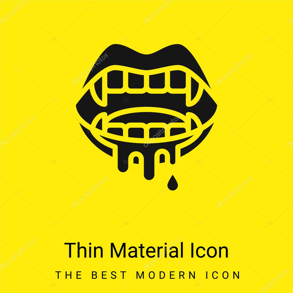 Bloody minimal bright yellow material icon