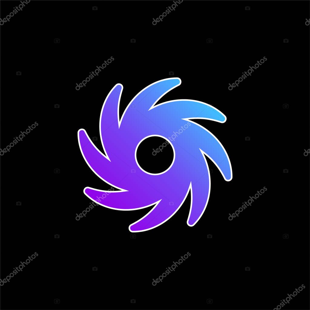 Black Hole blue gradient vector icon