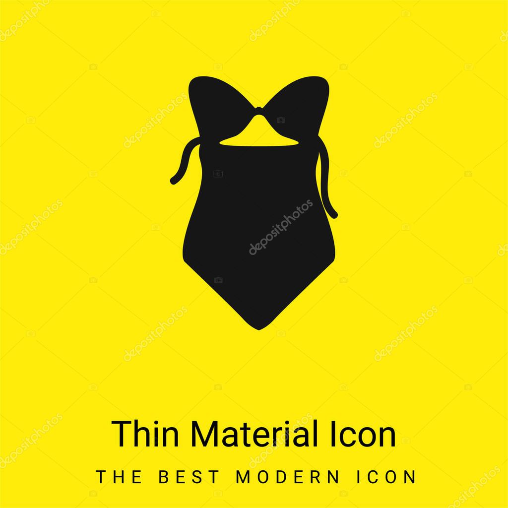 Bikini One Piece Swimwear minimal bright yellow material icon