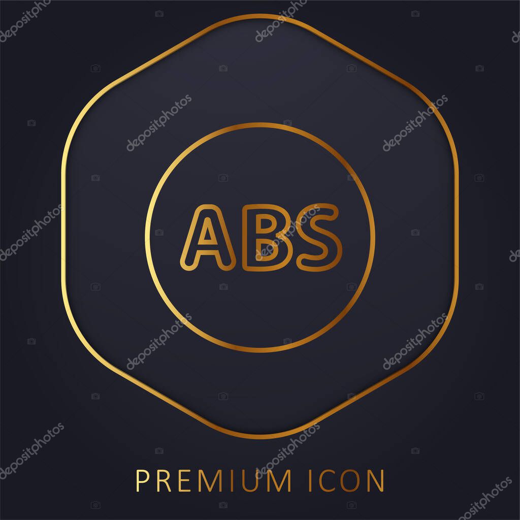 ABS golden line premium logo or icon