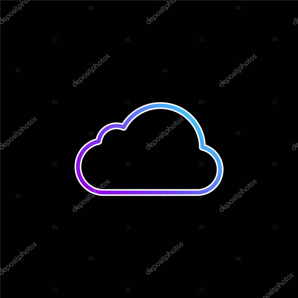 Big Cloud blue gradient vector icon
