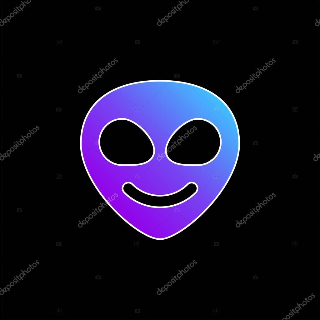 Alien blue gradient vector icon