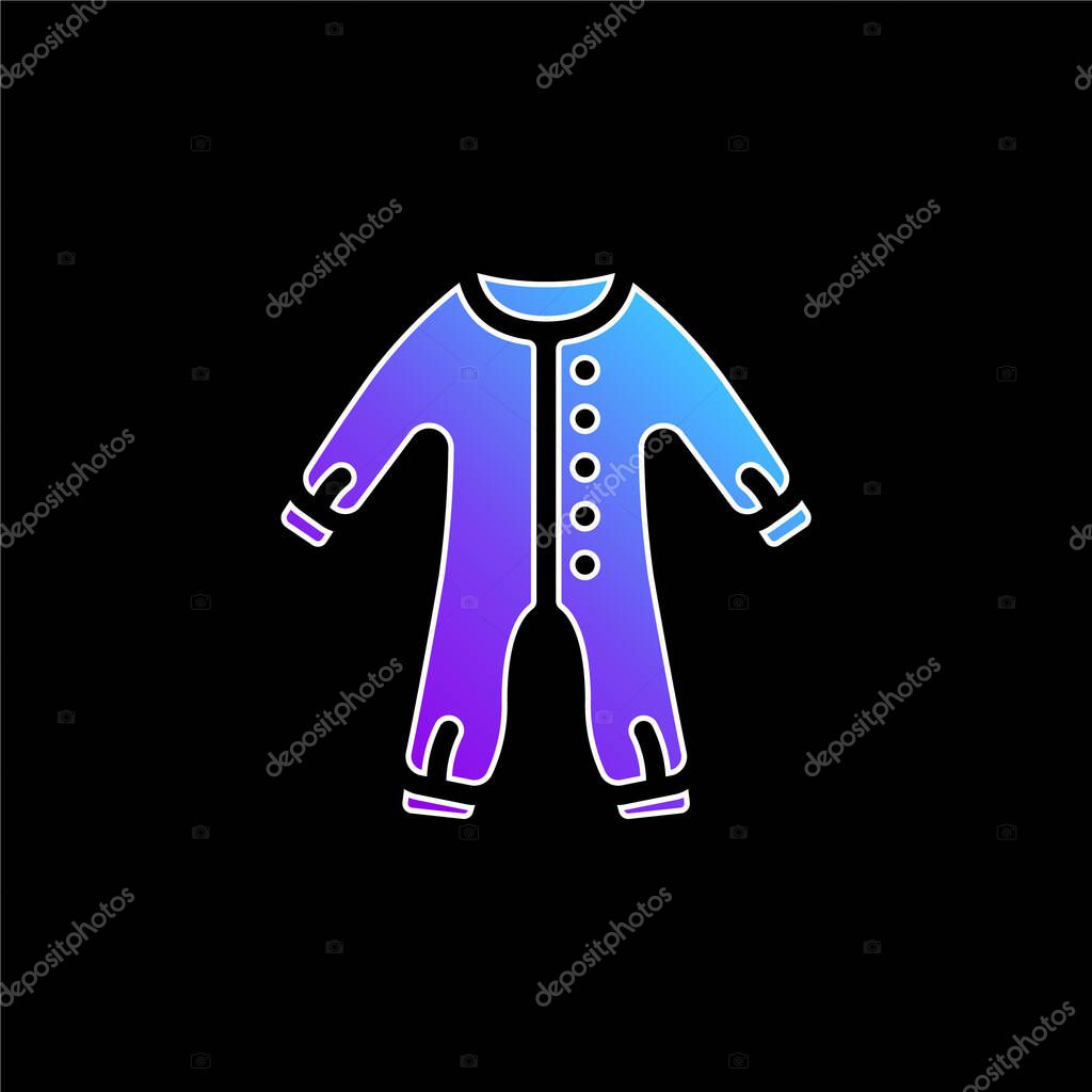 Baby Clothes blue gradient vector icon