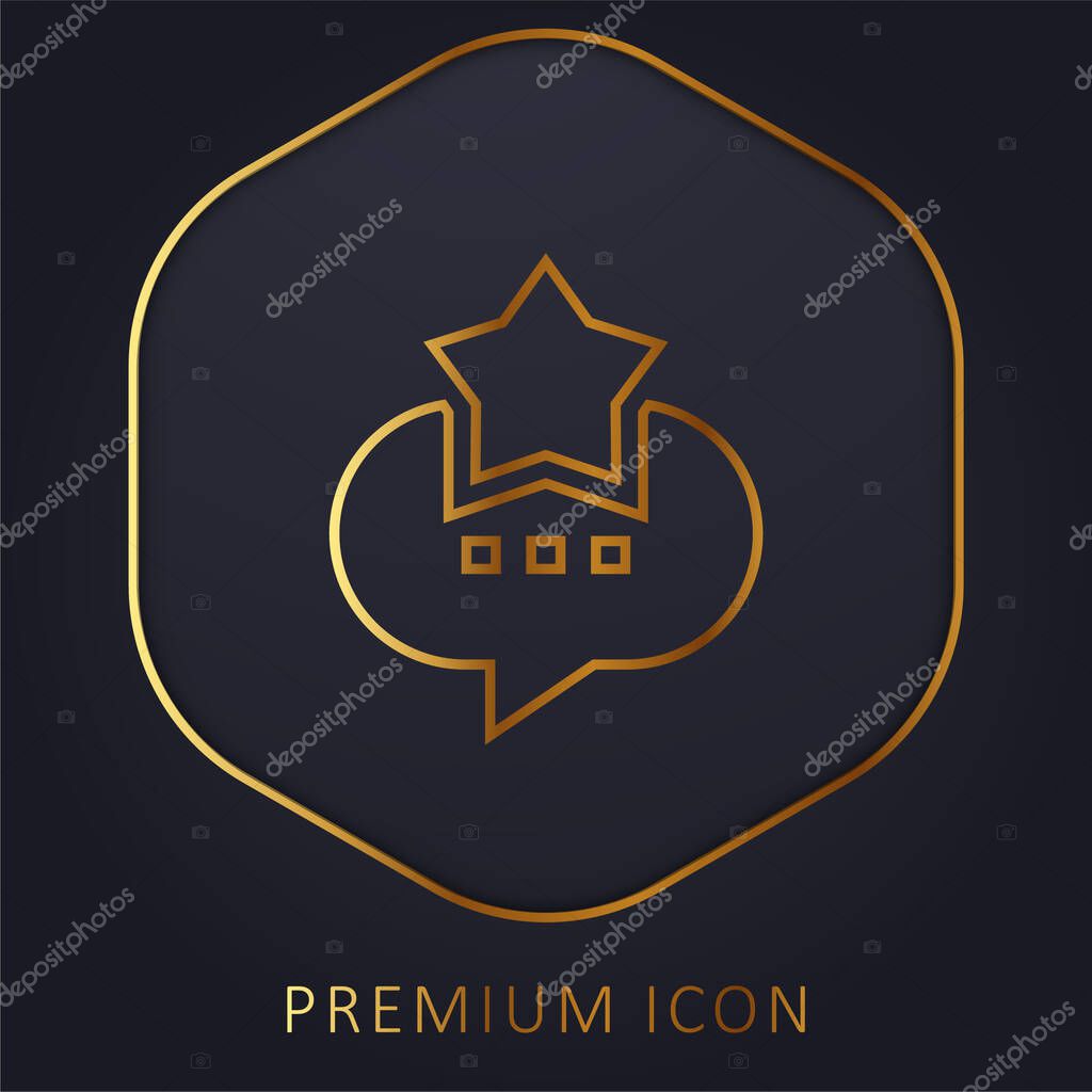 Best golden line premium logo or icon