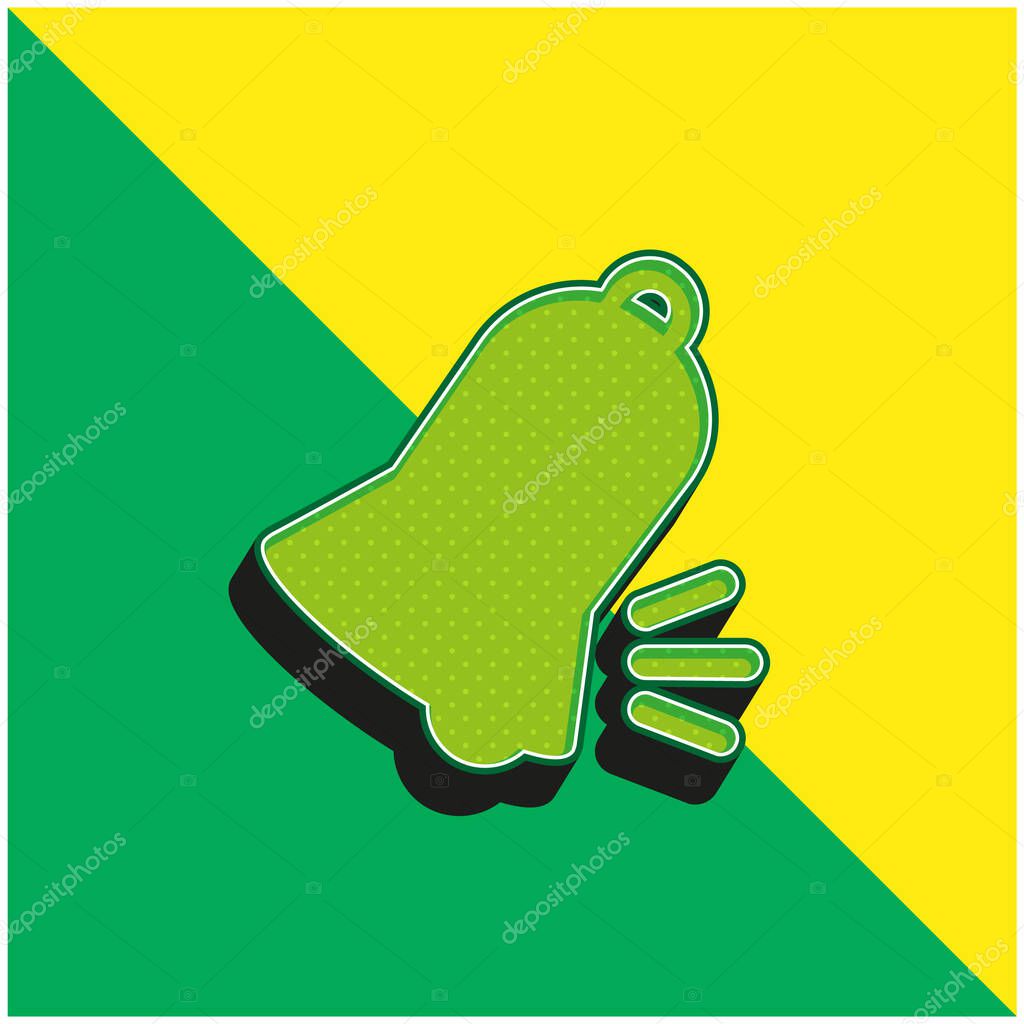 Bell Sound Green and yellow modern 3d vector icon logo