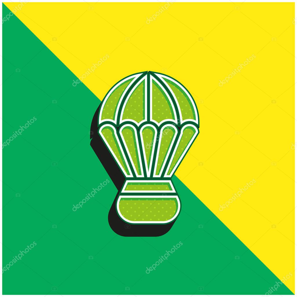 Adventure Sports Green and yellow modern 3d vector icon logo