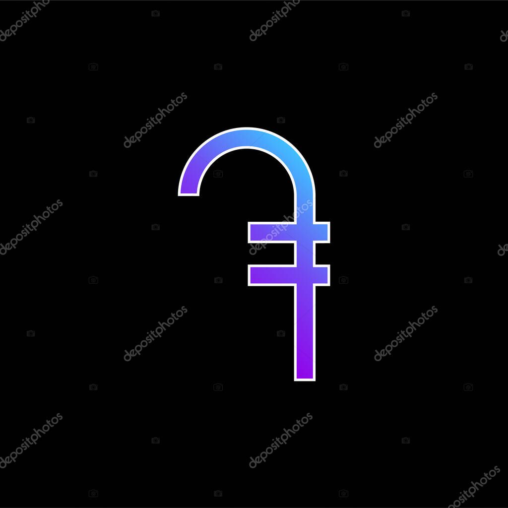 Armanian Dram blue gradient vector icon