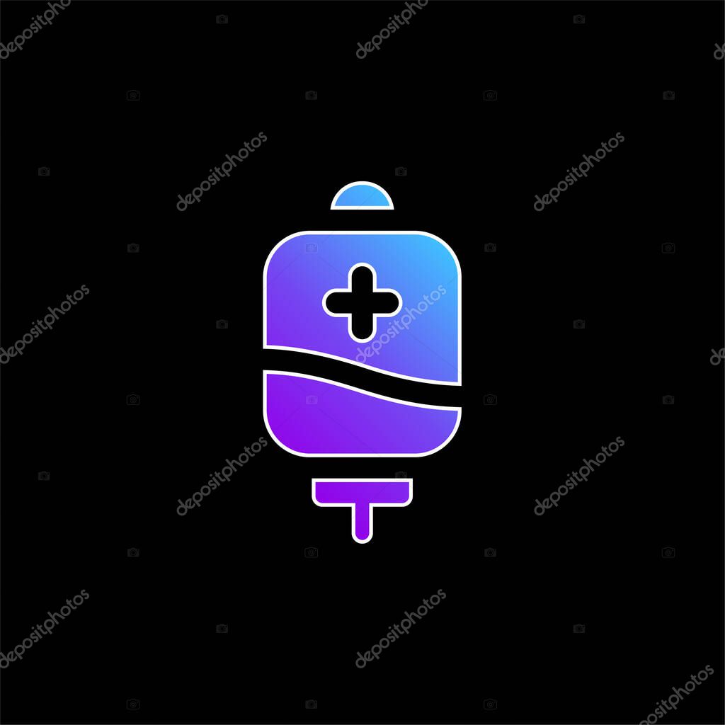 Blood Bag blue gradient vector icon