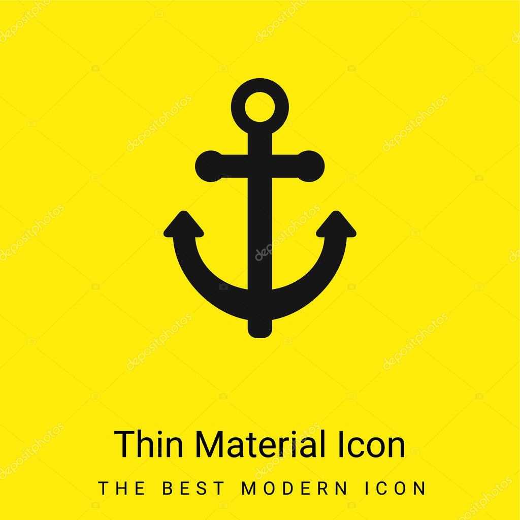 Anchor minimal bright yellow material icon