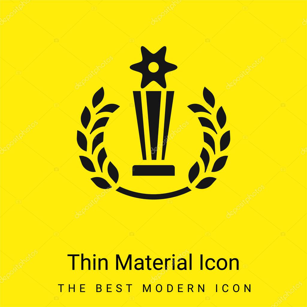 Award minimal bright yellow material icon