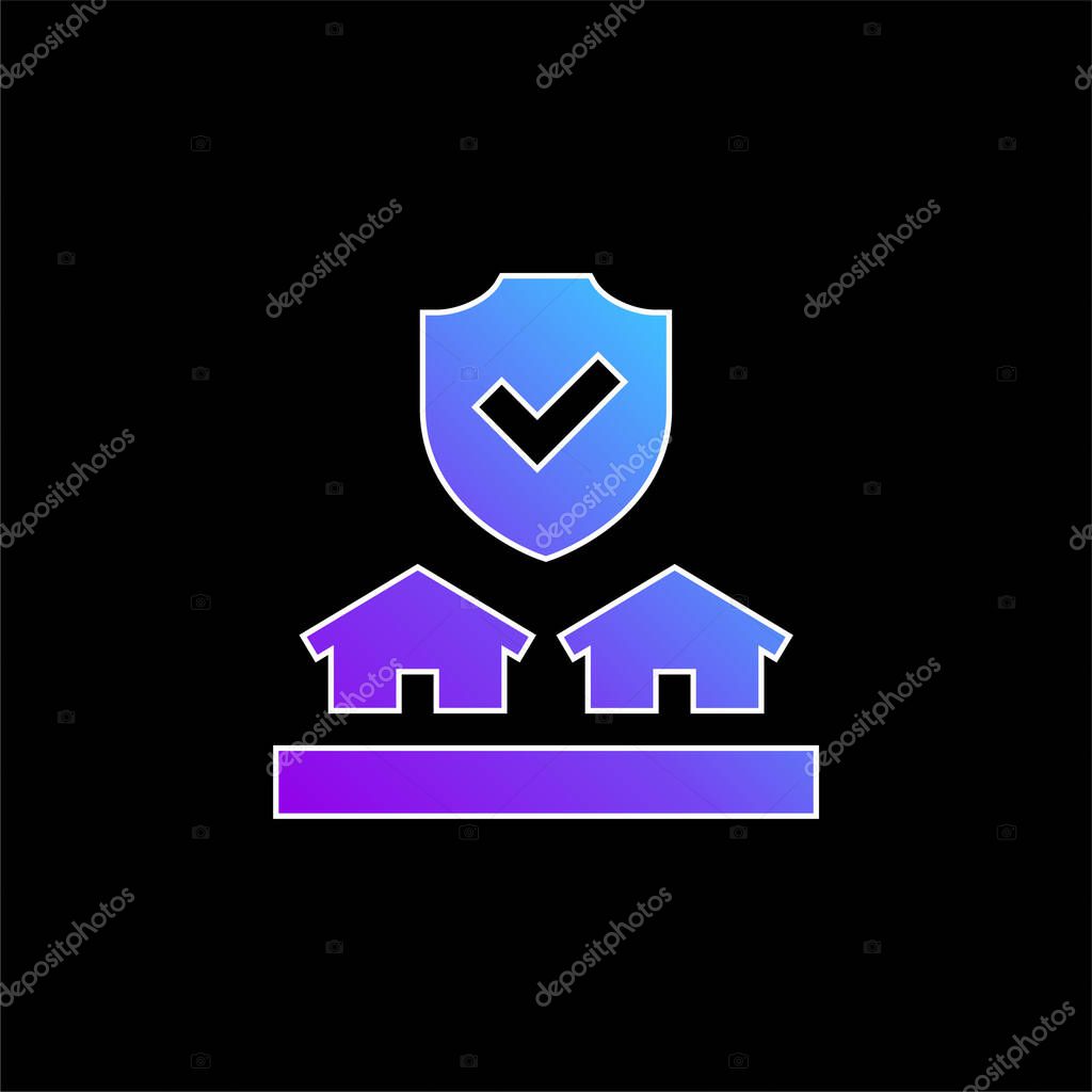 Auction blue gradient vector icon