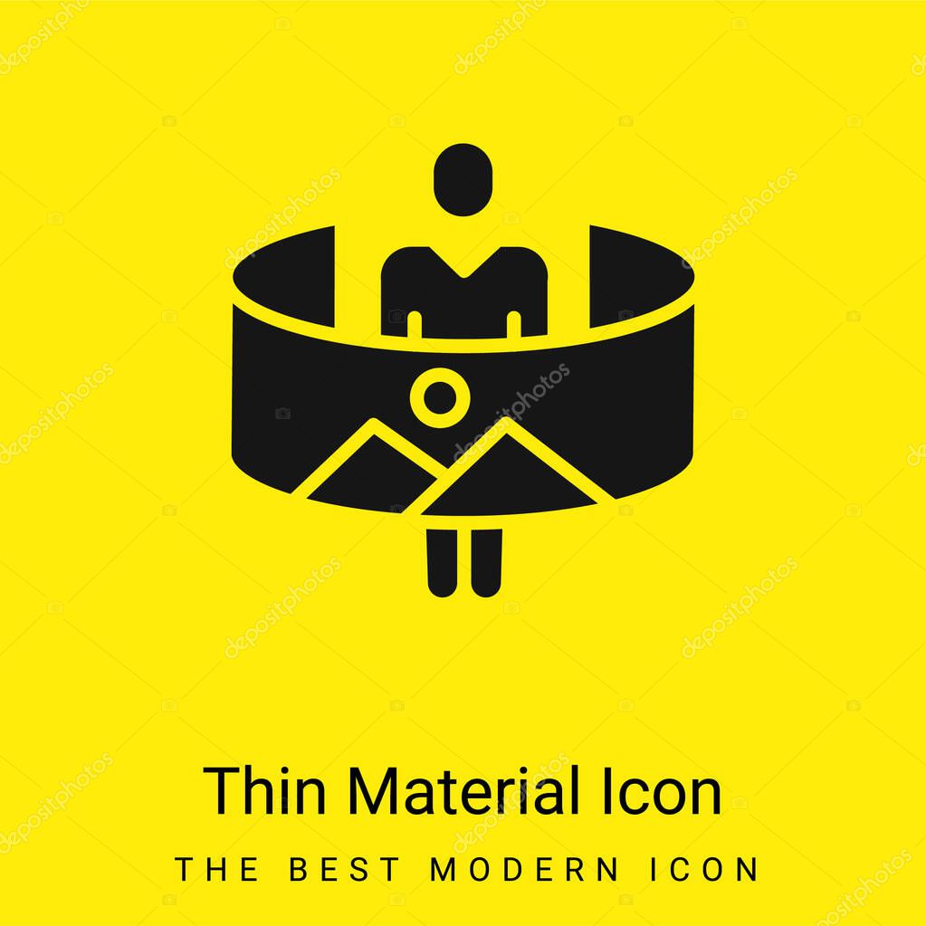 360 minimal bright yellow material icon