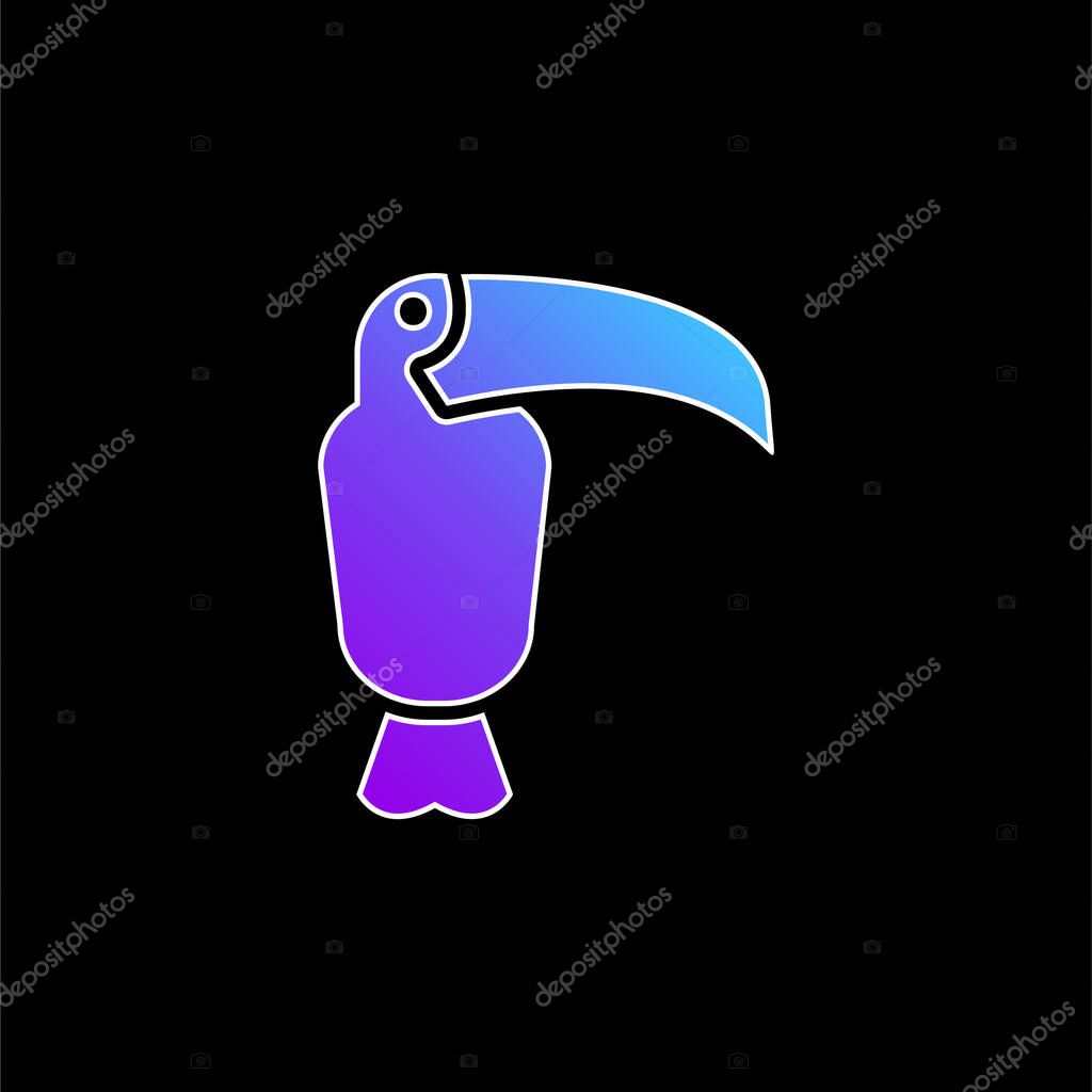 Animal blue gradient vector icon