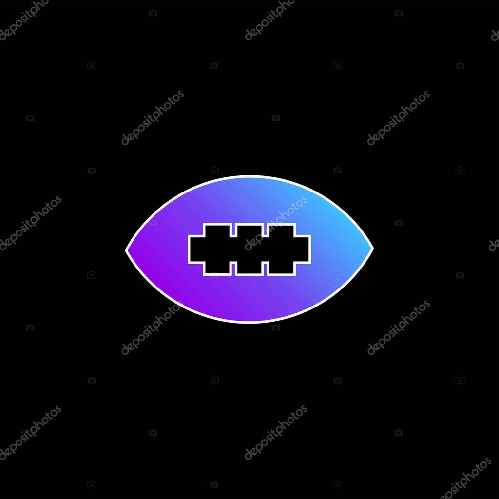 American Football Ball blue gradient vector icon