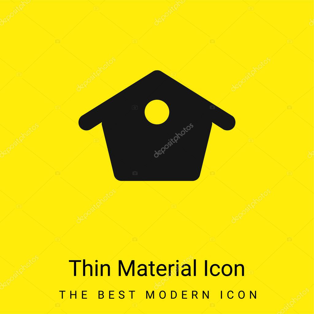 Birds Home minimal bright yellow material icon